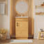 Ensemble de meuble-lavabo simple de 20 po avec lavabo en céramique, ensemble de meuble-lavabo autoportant avec porte à fermeture douce, tablette réglable