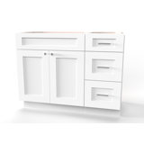 Disar 45'' Single Bathroom Vanity With Drawer Right Base Only