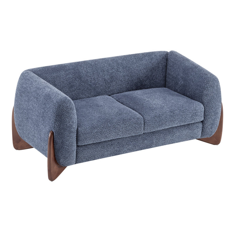 Canapé Rhudine Boucle, 2, H 27 po x l 63 po x P 32 po, Marine