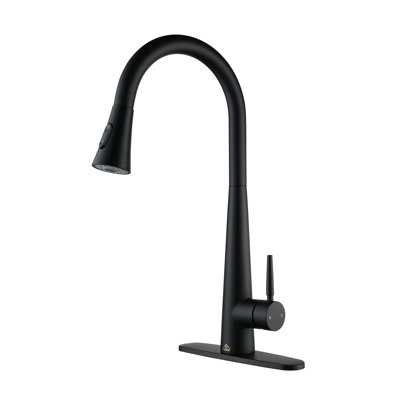 CASAINC 1.8 GPM Single-Handle Pull-Down Kitchen Faucet Single Hole Faucet -  CA-D3413-MB