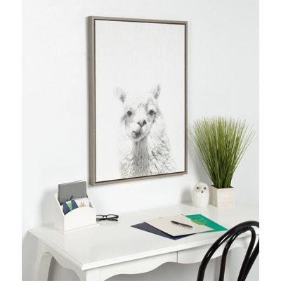 «Alpaca Portrait» par Simon Te, impression sur toile encadrée