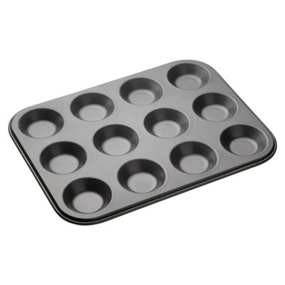 MasterClass Non-Stick Steel Muffin Pan with Lid