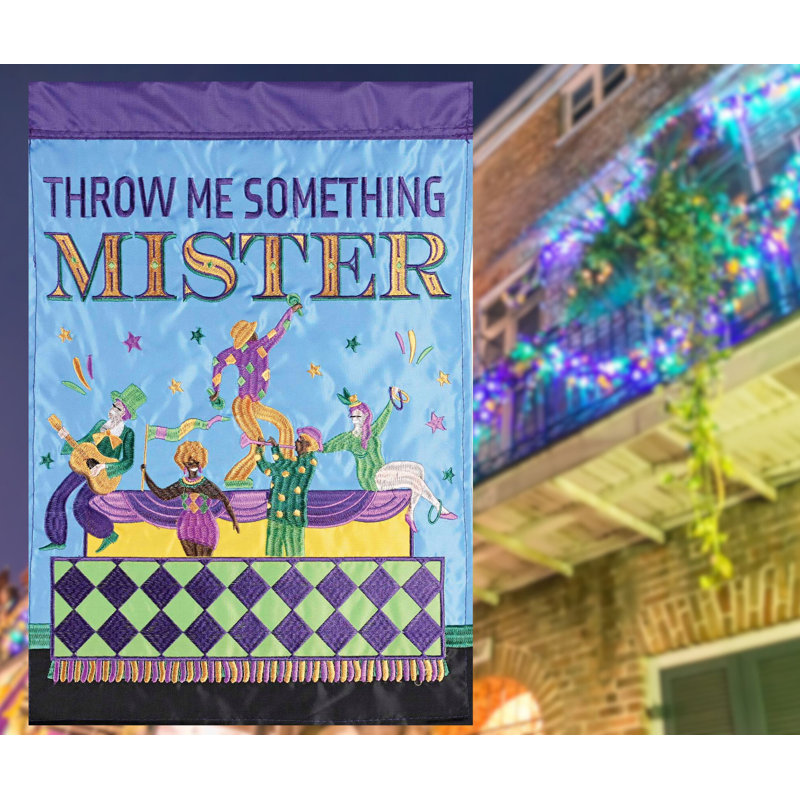 «Garden Flag Throw Me Quelque chose»