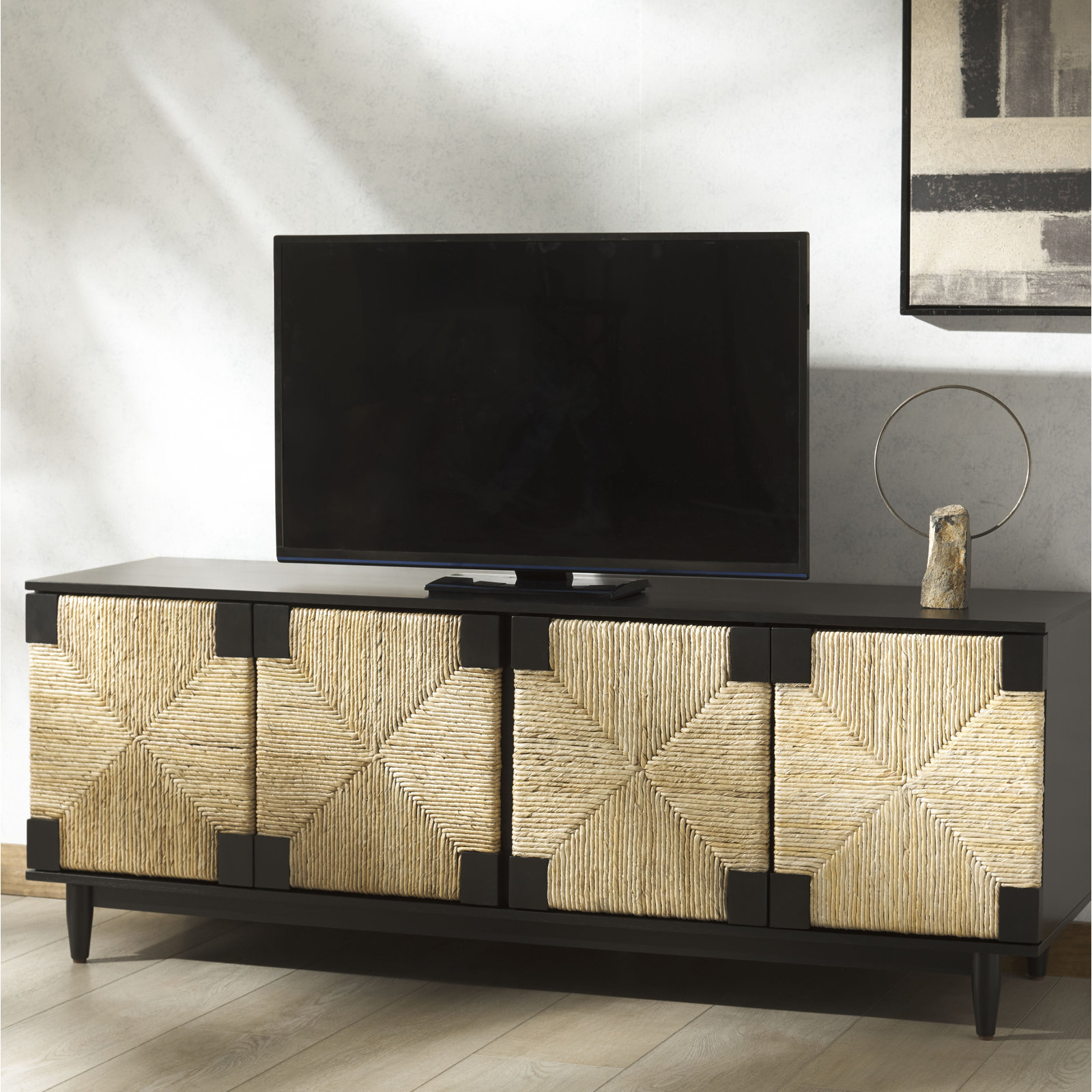 Aleja 65'' Banana Stem Media Console, Black