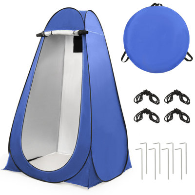 ROPODA Pop Up Toilet Tent, Polyester Portable Camping Shower Tent with Carrying Bag, UV Protection, Water-resistant, Pop Up Changing Tent for Beach, Picnic, Fishing, Hiking