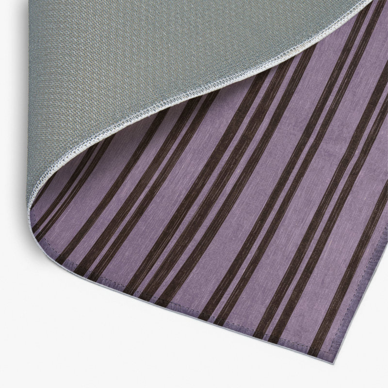 Tapis intérieur / extérieur rose HorizontalStripes, Rectangulaire 2 pi x 3 pi