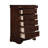 1Pc Chest Of Drawers Brown Cherry Finish Okume Veneer Bedroom Furniture