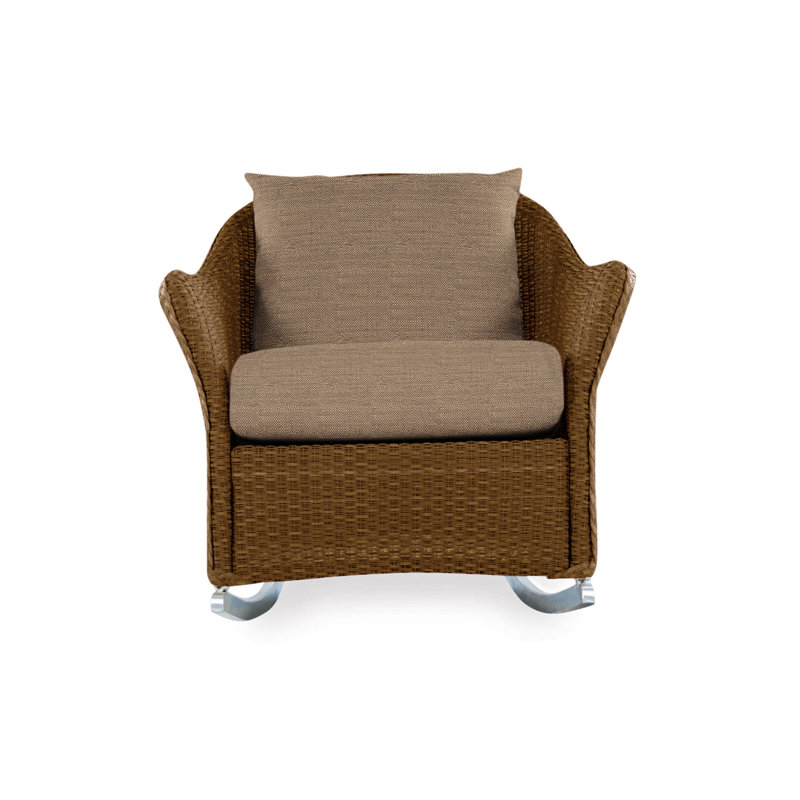 Weekend Retreat Outdoor Rocker Chair, Flagship Lapis Sunbrella®, Bark