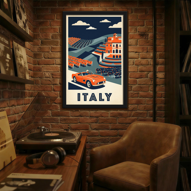 Paysage urbain, Italie, H 18 po x l 12 po