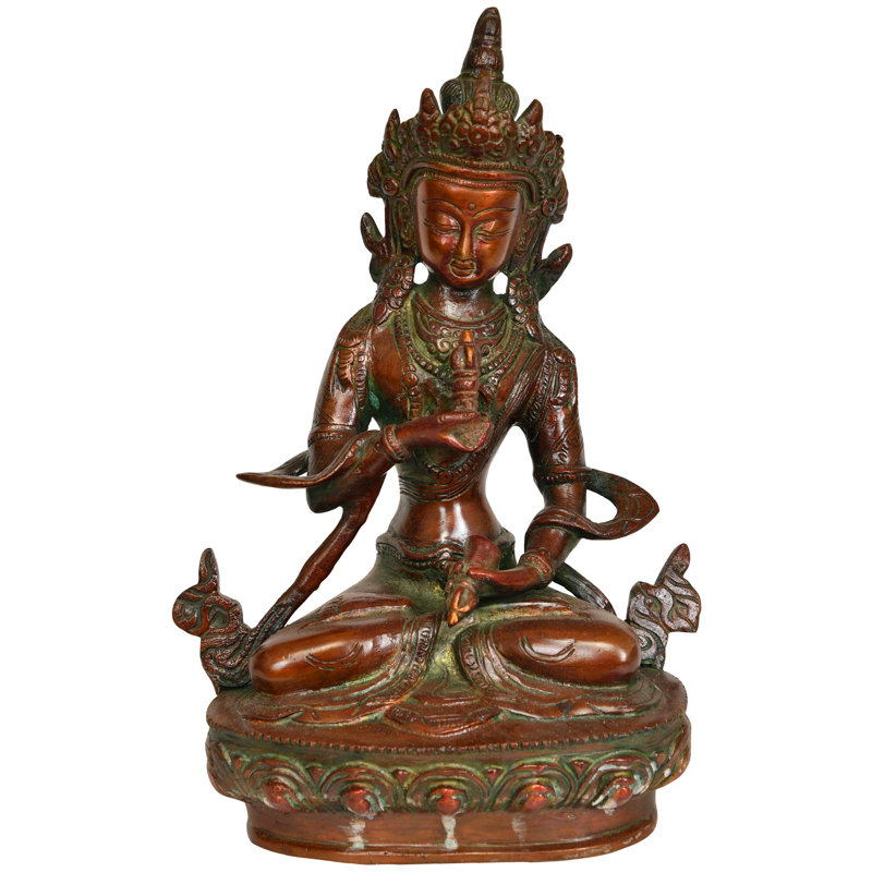 Statue de Bouddha en laiton fait à la main 8 po Vajrasattva