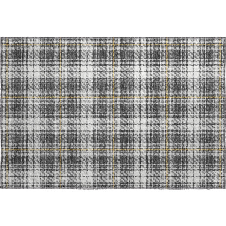 Premium Machine Washable Natoma AMF993 Plaid Rug