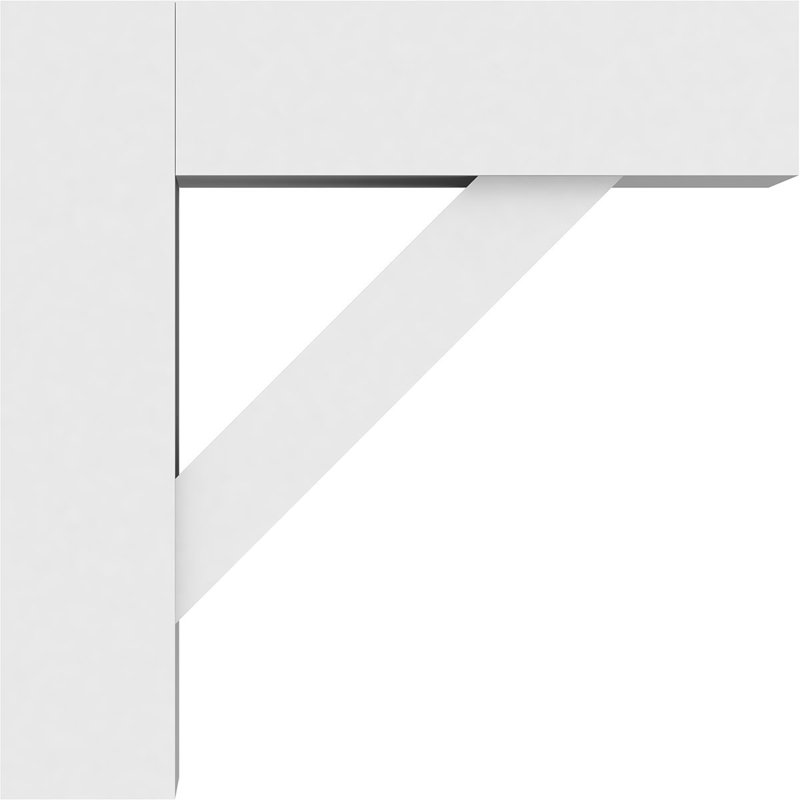 Support en PVC de qualité architecturale standard standard avec extrémités en bloc, H 16 po x l 5 po x P 16 po