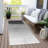 Machine Washable Indoor/Outdoor Xhevrie Silver Rug-4953948