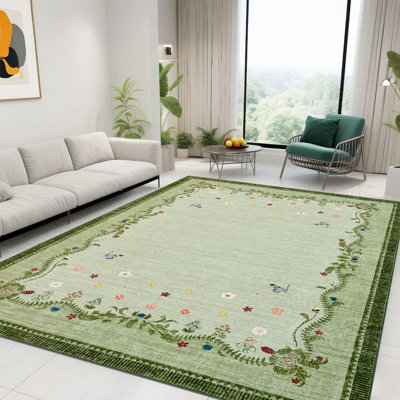 Tapis de chambre lavable, tapis imprimé, tapis pliable, tapis doux, tapis antidérapant