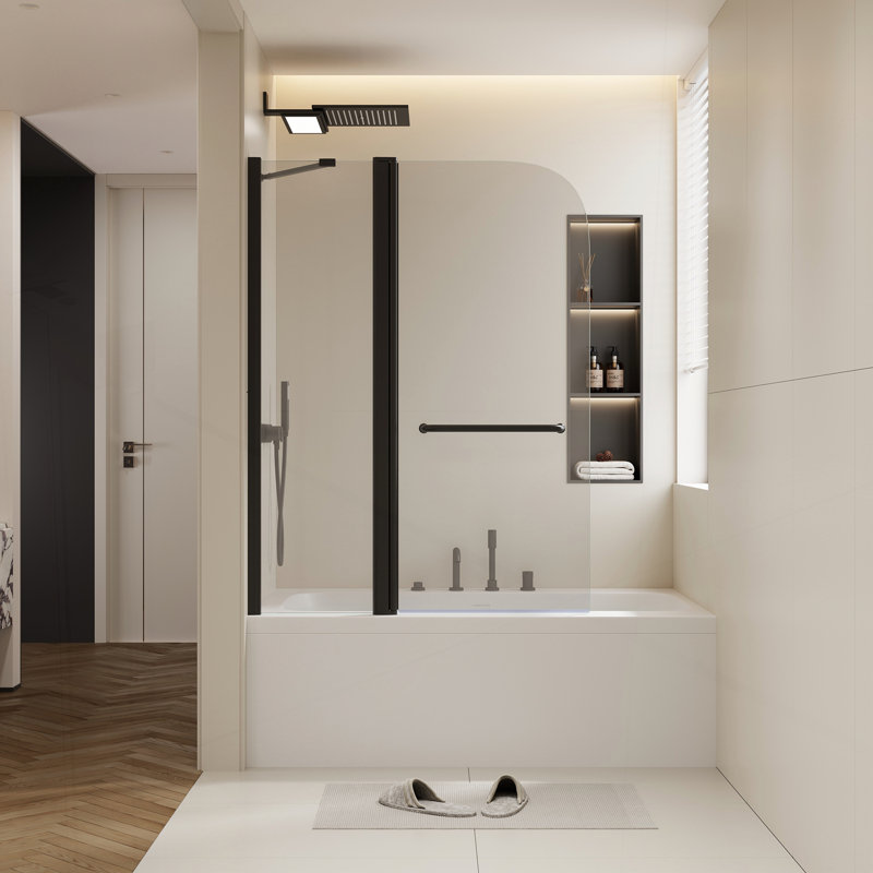 Porte de douche à tige avancée avec verre trempé et finition en alliage d'aluminium pour une expérience de salle de bain améliorée