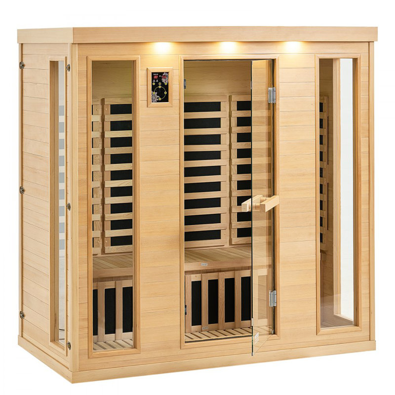 Sauna infrarouge lointain en bois pour 3 à 4 personnes 2580W