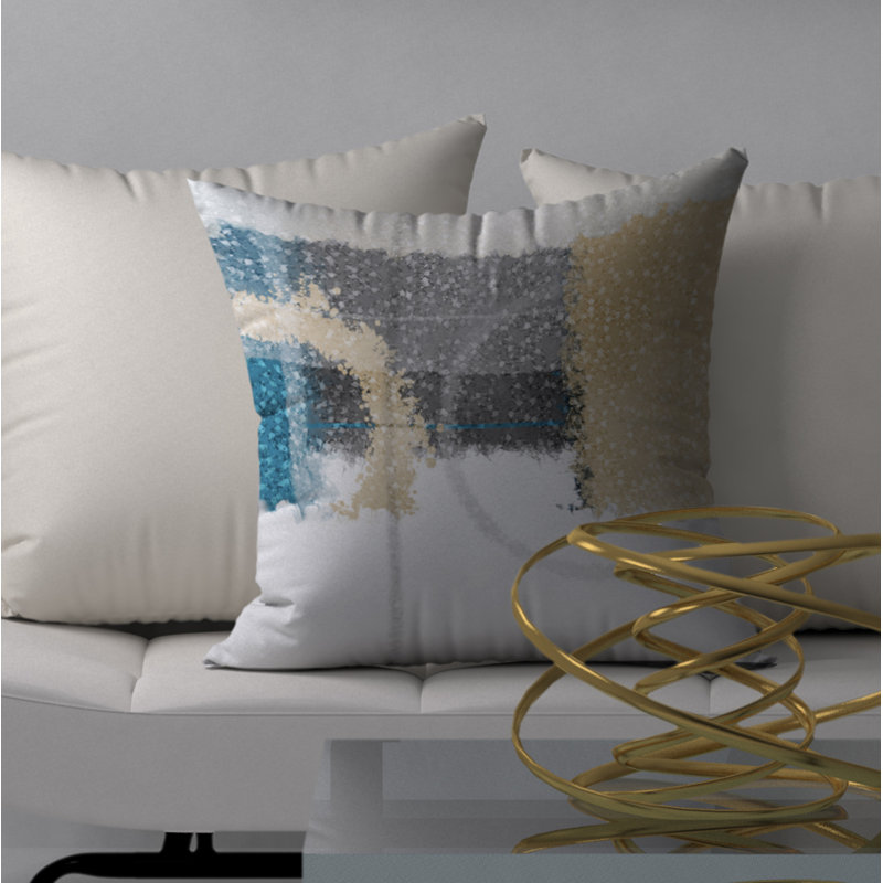 Abstract Reversible Throw Pillow, 20" x 20"