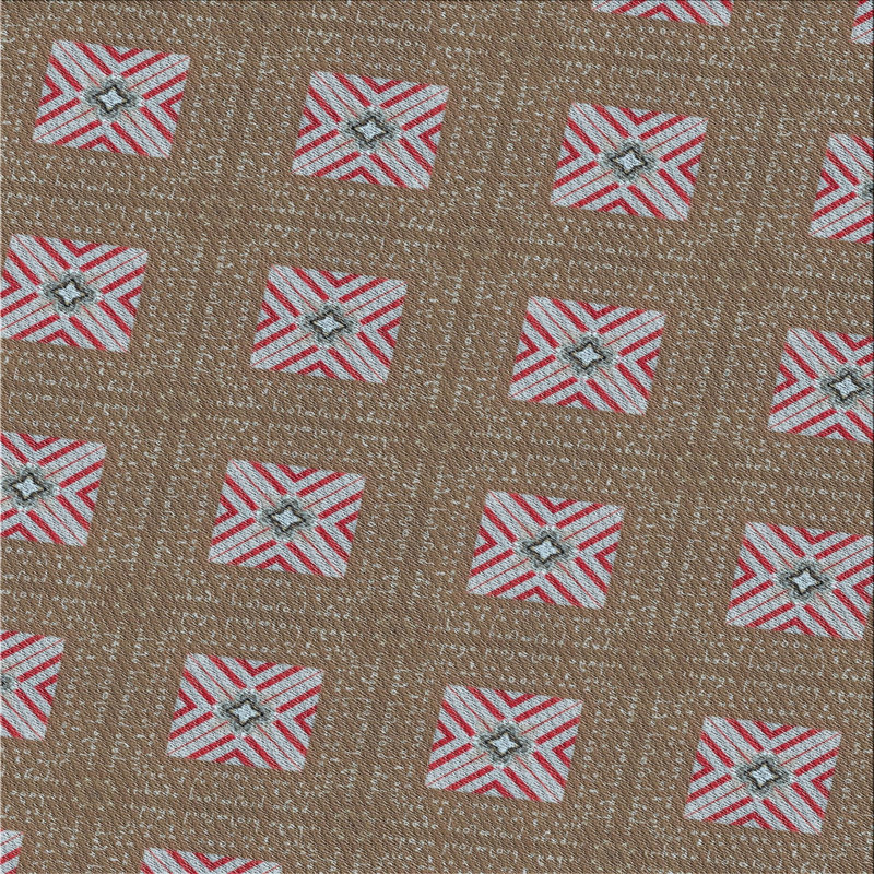 Tapis gris / rose Power Loom, Carré 6 pi