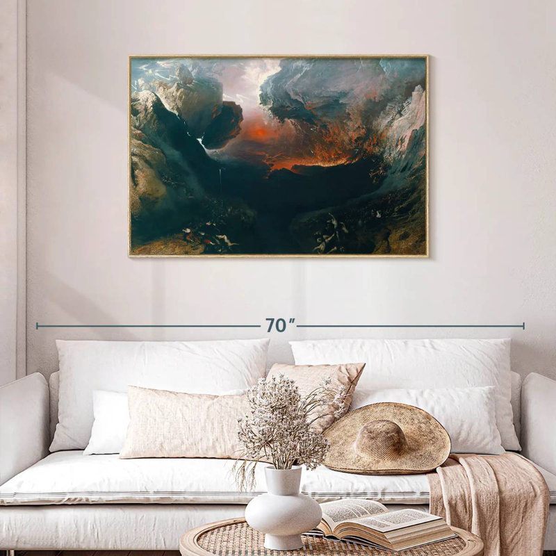 Le grand jour de sa fureur, Cadre flottant en bois naturel, 43 po x 29 po