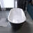 67'' x 30'' Acrylic Freestanding Bathtub Contemporary Stand Alone Deep Soaking Tub with Center Drain-94375457