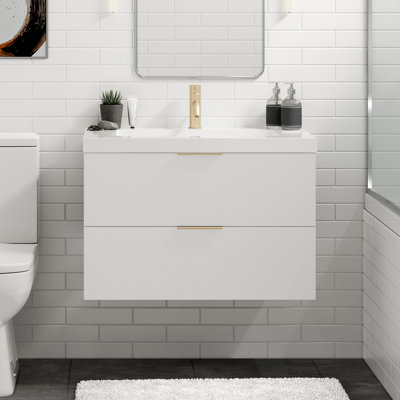 Avila 30" W Wall Mounted Single Bathroom Vanity