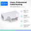Cable Trunking TEE Connector, 25mm x 16mm, White, Pack of 10-136428780