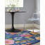 Tapis bleu marine / rouge Clydie-62327557