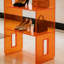 Tablette de rangement orange en acrylique-1939910499
