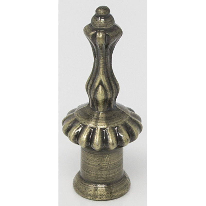 Devos Lamp Finial, Antique Brass