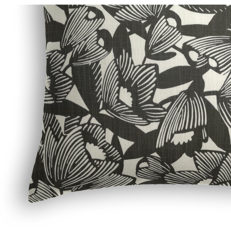 Square Pillow Cover & Insert, 16" x 16", Black