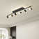 Black/Gold LED Adjustable Fixed Track Lighting Head