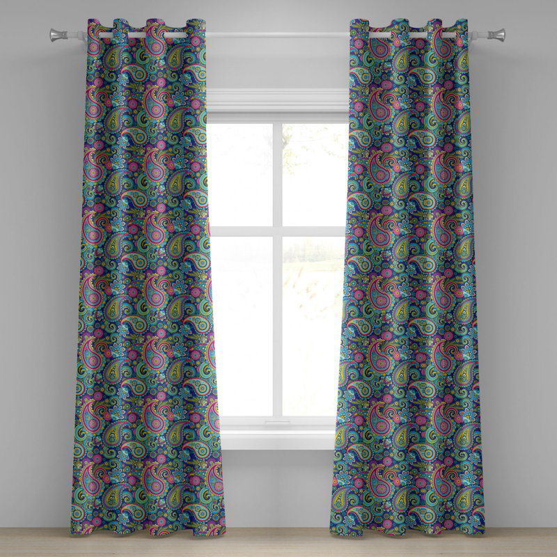 Sateen Blackout Curtain Pair, 50" W x 54" L