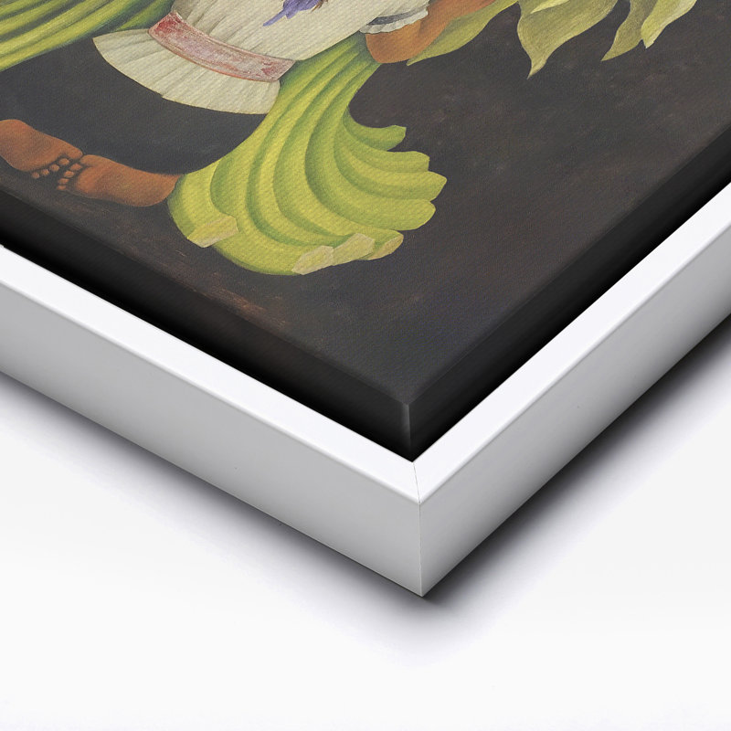 Le vendeur de fleurs, Canevas, H 18 po x l 24 po, Encadrement blanc