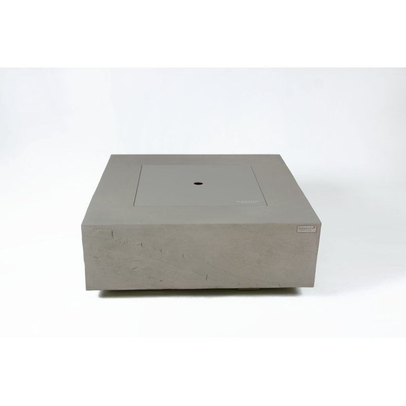 Square Smokeless Fire Pit Table with Lid, Space Grey, Propane