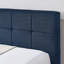 Structure de lit double capitonnée capitonnée, structure de canapé-lit avec dossier et accoudoirs confortables, lit double pour chambre à coucher, salon, velours, bleu foncé (80,5 po x 59 po x 30,5 po)