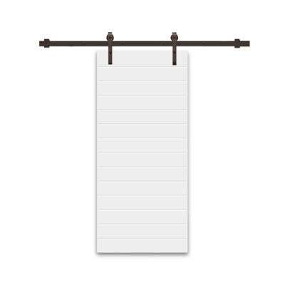 Hollow Paneled Painted without Installation Hardware Kit Barn Door