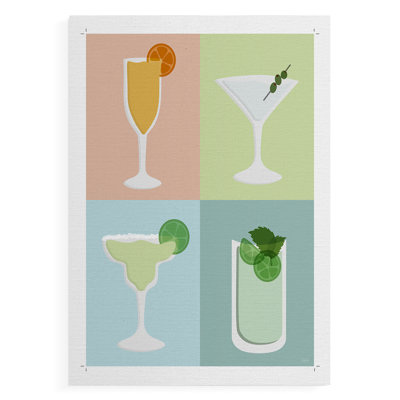 Colorblock Cocktail I - Impression sur toile seulement - NON-CADRE