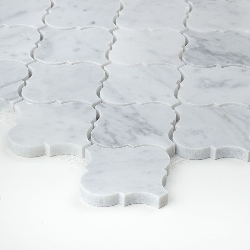 Carrera Polished Mosaic in White Baroque