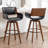 Modern Faux Leather Upholstered Swivel Stools-1305084205-1305084210