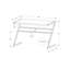 Bureau d'ordinateur, bureau personnel, ordinateur portable, L 48 po, stratifié de travail, métal, contemporain, moderne-1623011860