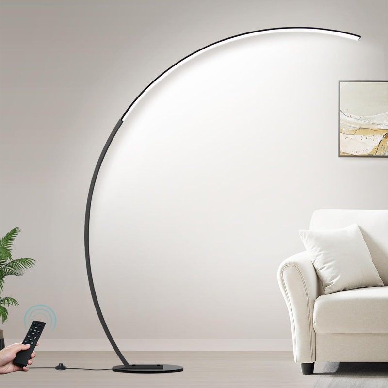 Ultra Bright Black Arc LED Floor Lamp with Remote Control