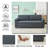 Kothan 78.4 '' Square Arms Sleeper Couch 3 in 1 Convertible Sleeper Sofa Bed with Pull Out Bed-112604121