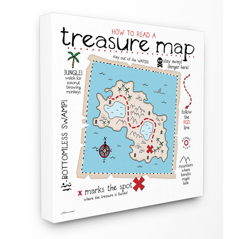«Burkett How to Read Treasure Map», art sur toile