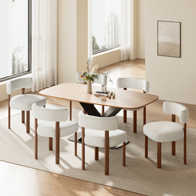 Upholstered Solid Wood Dining Chair Side Chair