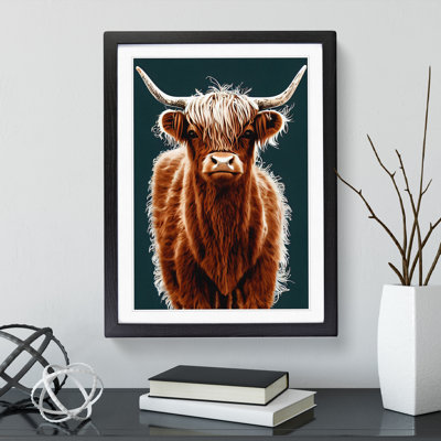 Charming Highland Cow - Wall Art