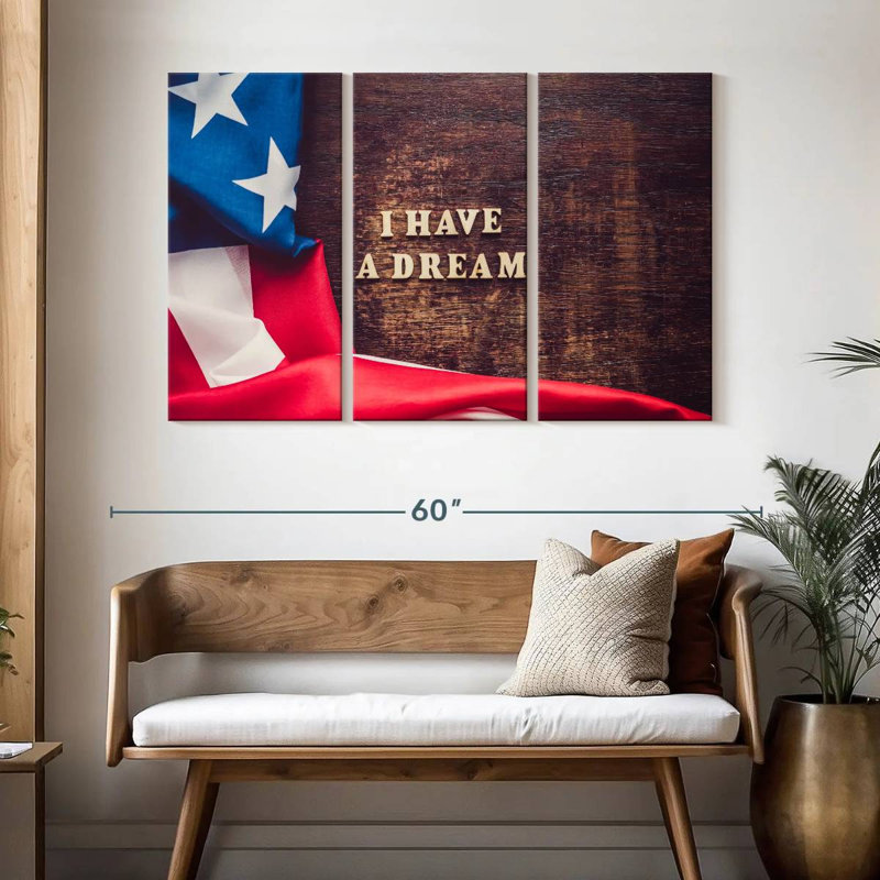 Lelend I Have A Dream American Flag, 32" H x 50" W