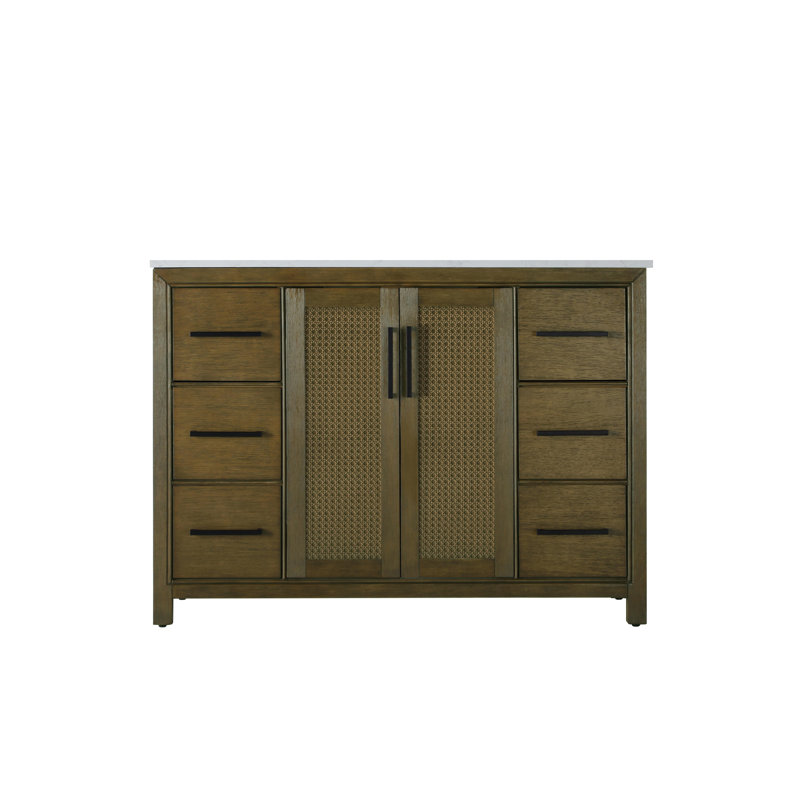 Meuble-lavabo simple 48 po, Noisette chêne
