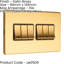 3 PACK 6 Gang Multi Light Switch SCREWLESS ANTIQUE BRASS 2 Way 10A Slim Rocker-123178530-123178534