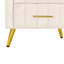 3 tables de chevet rembourrées avec pieds en métal - surface et 3-310889239