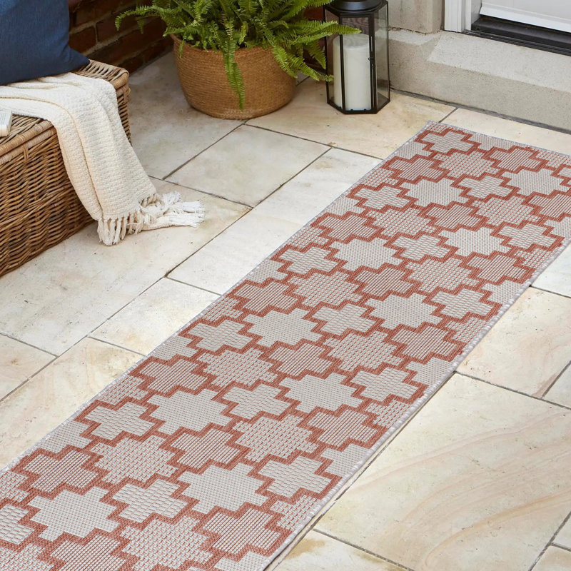 Tapis d'intérieur / extérieur Kaliee, Tapis de couloir 2 pi x 7 pi 10 po